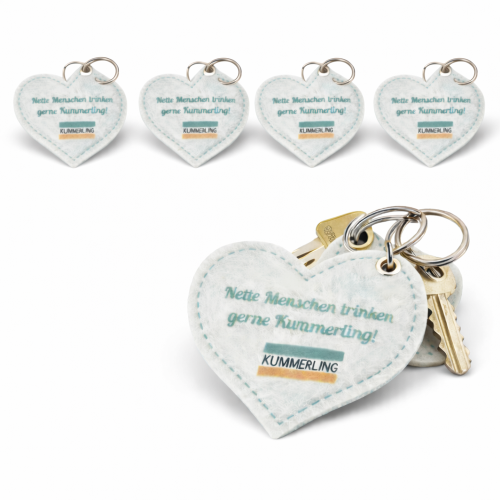 5x Kümmerling Schlüsselanhänger Herz Accessoir Schmuck Deko Keychain Auto Haus