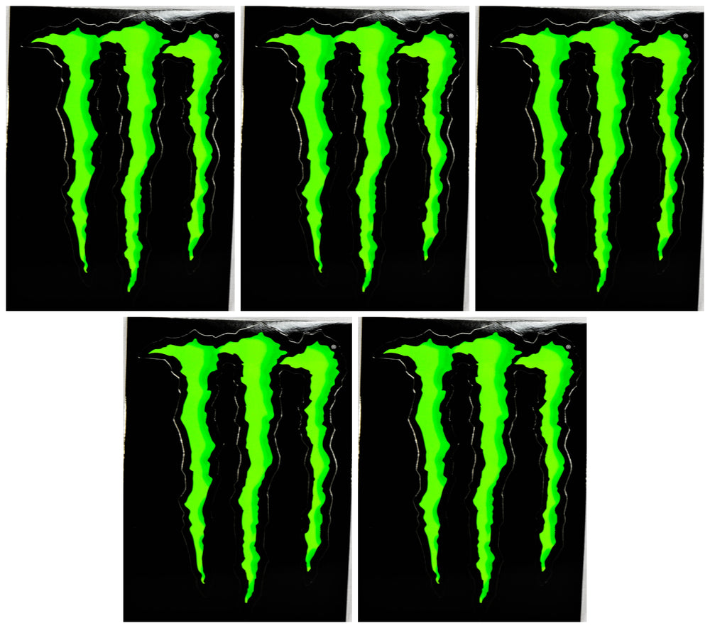 5x Monster Energy Sticker Aufkleber Schwarz 11x8cm Werbung BMX Merchandise