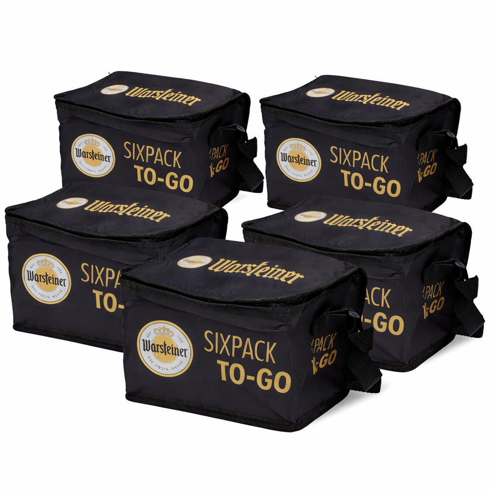 5x Warsteiner Bier Kühltasche Bier Kühltasche Kühlbox Sixpack Mini schwarz