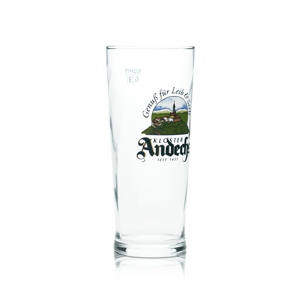 6 Andechs Bier Glas Becher 0,3l Logo Sahm neu – Ansicht 3