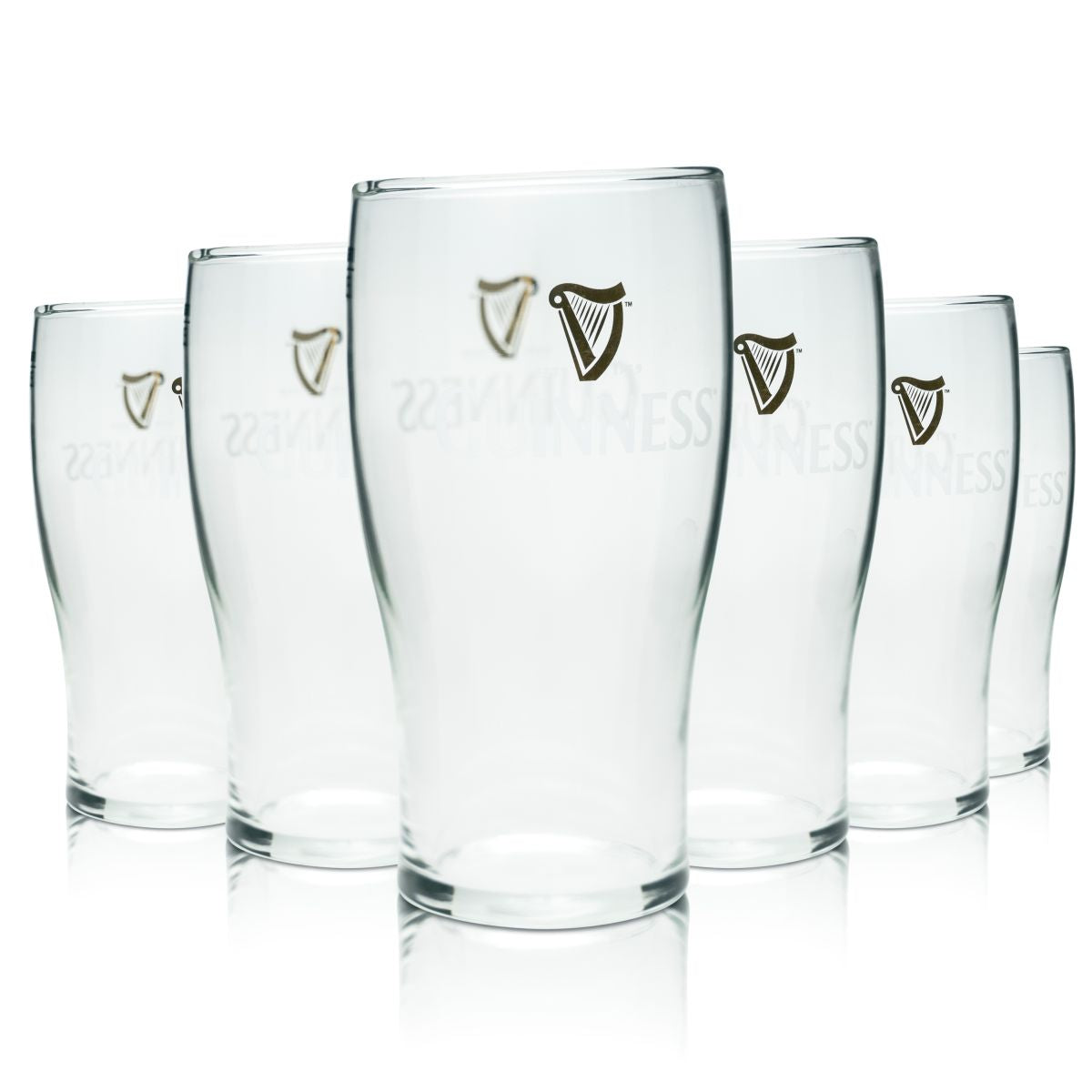 6 Guinness Bierglas 0,5l Pint Beer Gläser Willi Becher Irish Brewery Draught