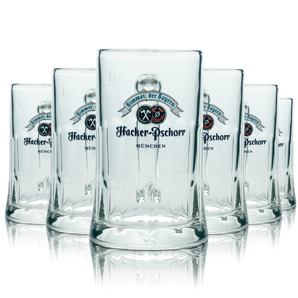 6 Hacker Pschorr Bier Glas 0,3l Krug Salzburg-Seidel Sahm neu – Ansicht 4