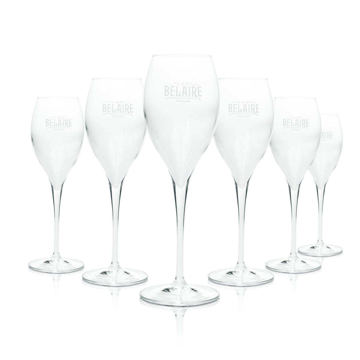 6 Luc Belaire Schaumweinglas 0,1l Stilglas neu
