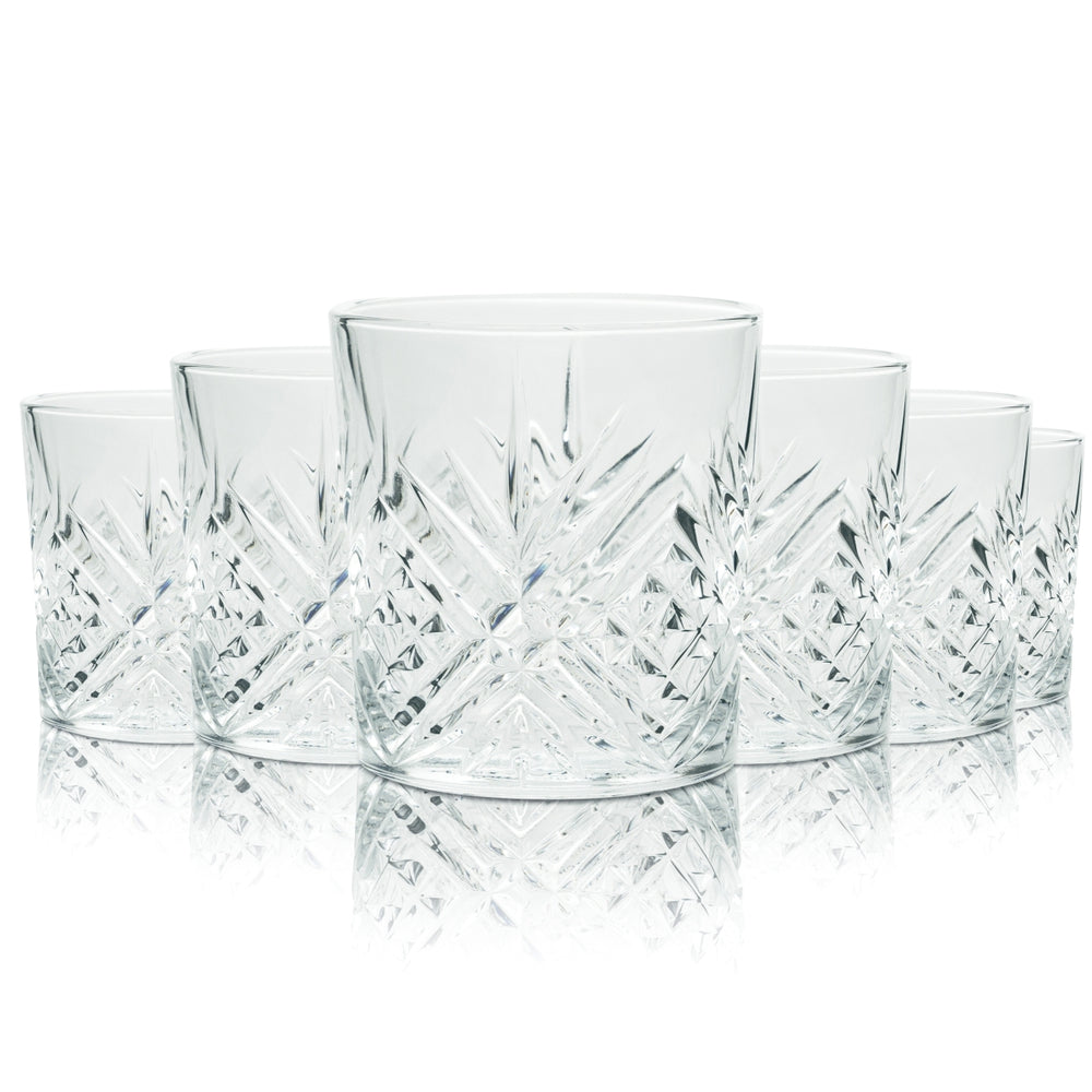 6 Redemption Whiskey Glas 0,2l Tumbler mit Relief neu