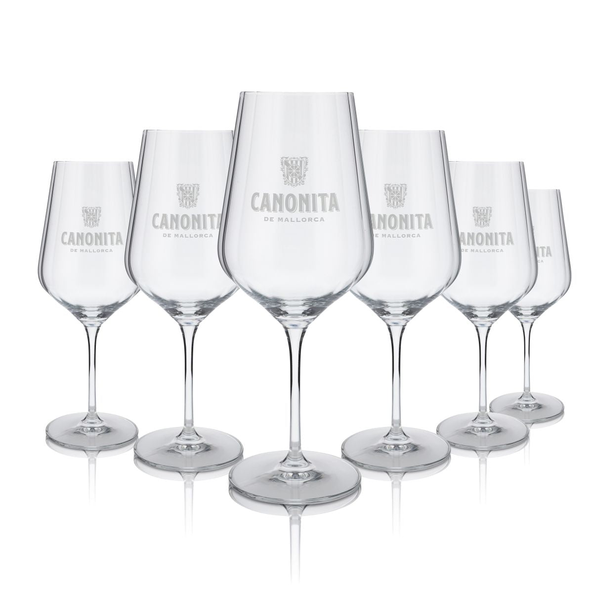 6er Set Canonita de Mallorca Glas 0,57l – Stielglas für Aperitif & Likör Spritz – Ansicht 2