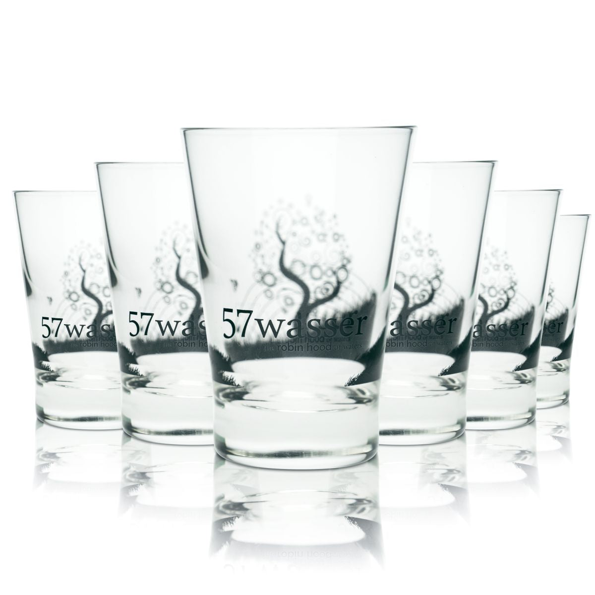 6x 57Wasser Glas 0,21l Mineralwasser Gläser Set Sprudel Soda Saft Limo Softdrink