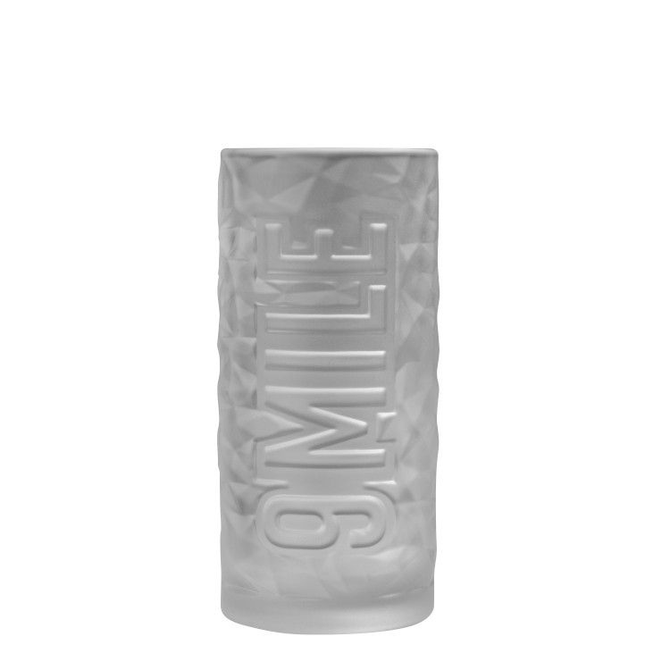 6x 9 Mile Vodka Glas 0,3l Longdrink High Frosted Relief Gläser Granite Kontur – Ansicht 3