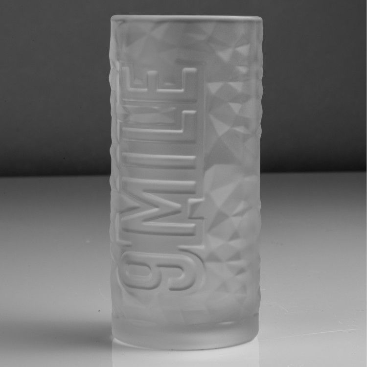 6x 9 Mile Vodka Glas 0,3l Longdrink High Frosted Relief Gläser Granite Kontur – Ansicht 4