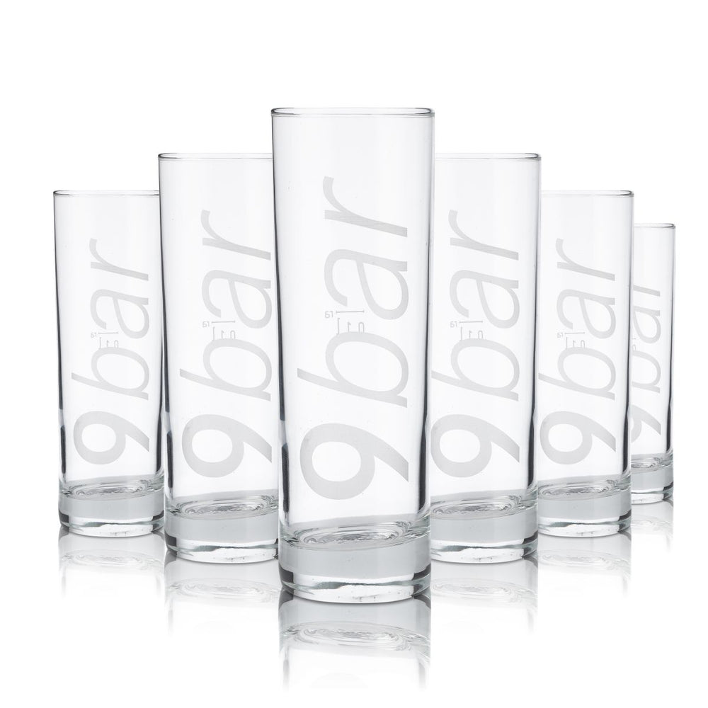 6x 9Bar Glas 0,22l Longdrinkglas Cocktailglas Aperitif Gläser Set Gastro Geeicht