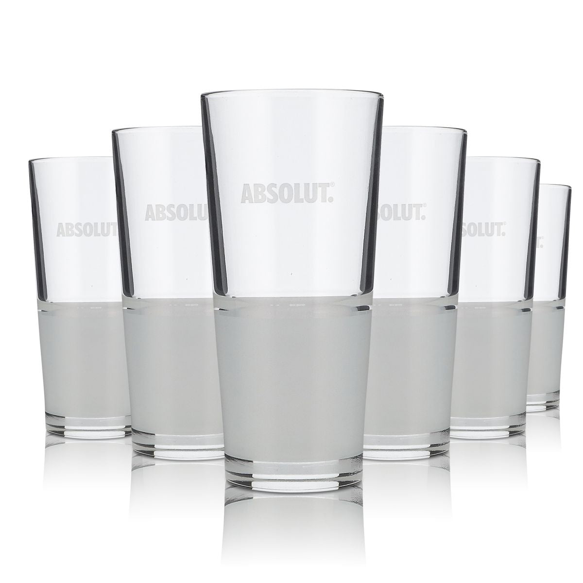 6x Absolut Glas 0,33l Frosted Design Satinierte Gläser Geeicht Longdrinks Cocktails – Ansicht 2