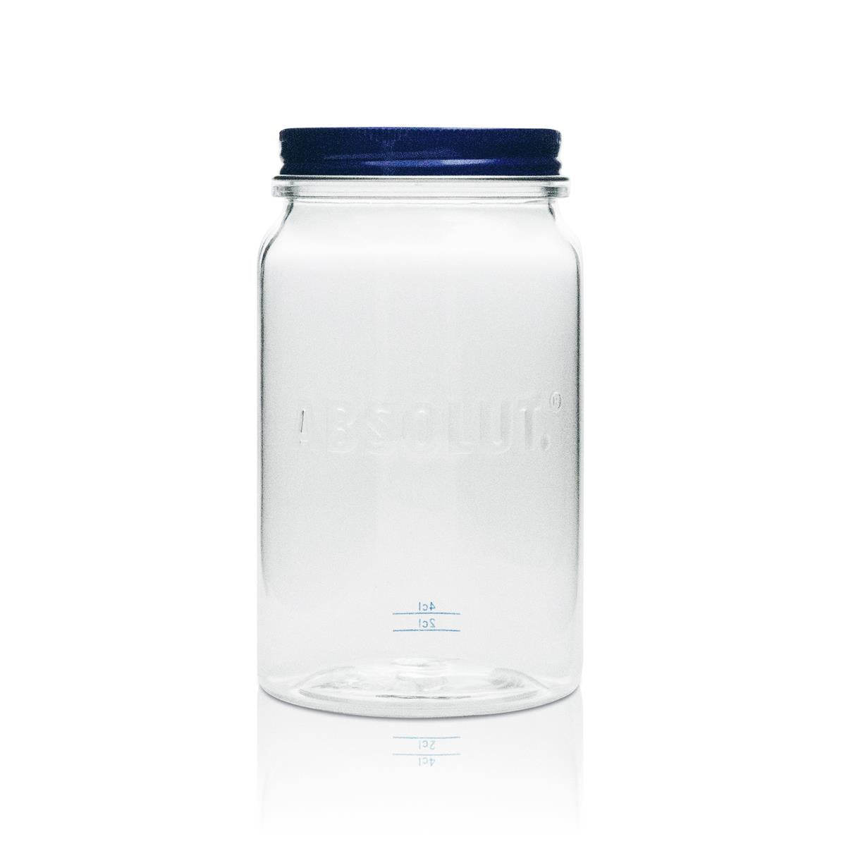 6x Absolut Kunststoffbecher Glas 0,57l Plastik Mason Jar Henkelglas Deckel – Ansicht 2