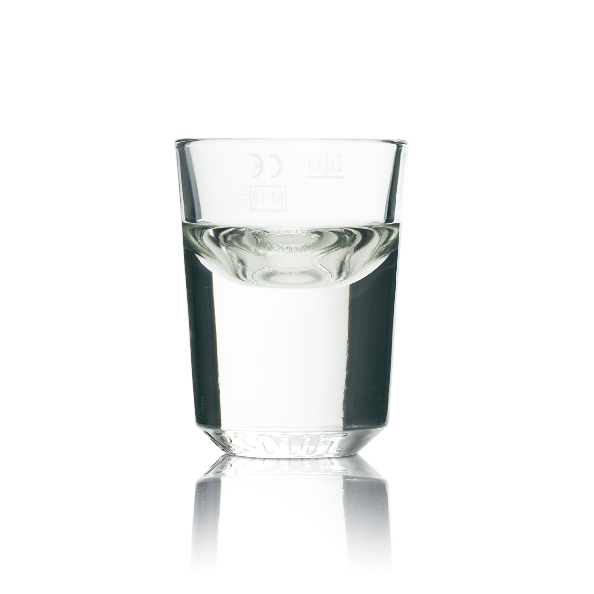6x Absolut Shotglas 2cl Kurze Stamper Vodka Schnaps Gläser Gastro Geeicht Bar – Ansicht 2