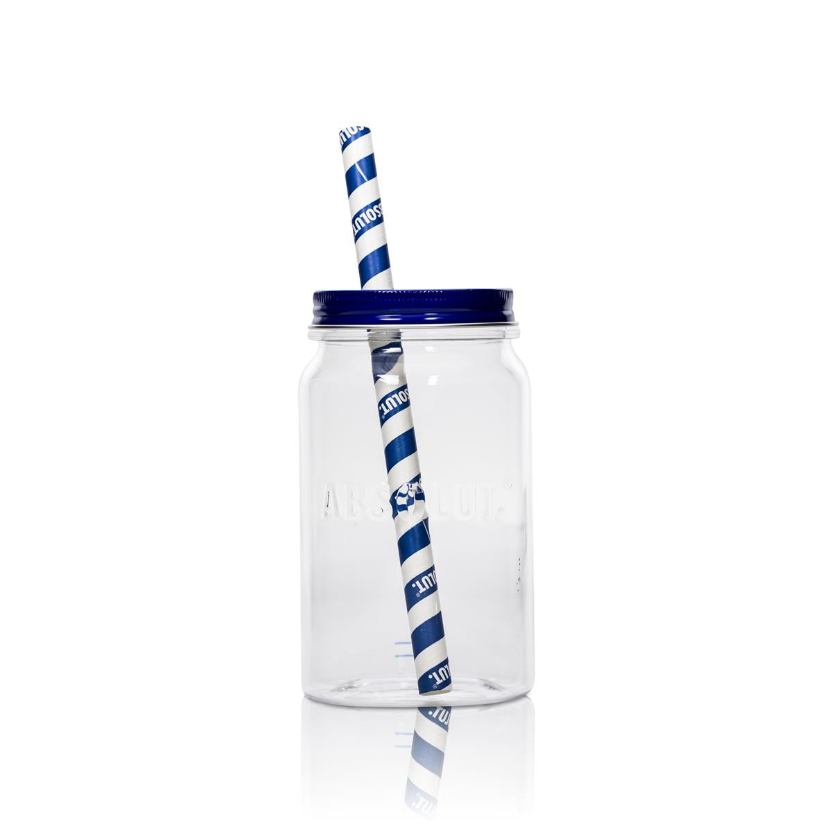 6x Absolut Vodka Glas Plastik Becher mit Deckel – Ansicht 2