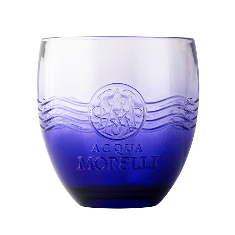 6x Acqua Morelli Wasser Glas 0,25l Blau Tumbler Relief Gläser Mineral Kontur – Ansicht 2