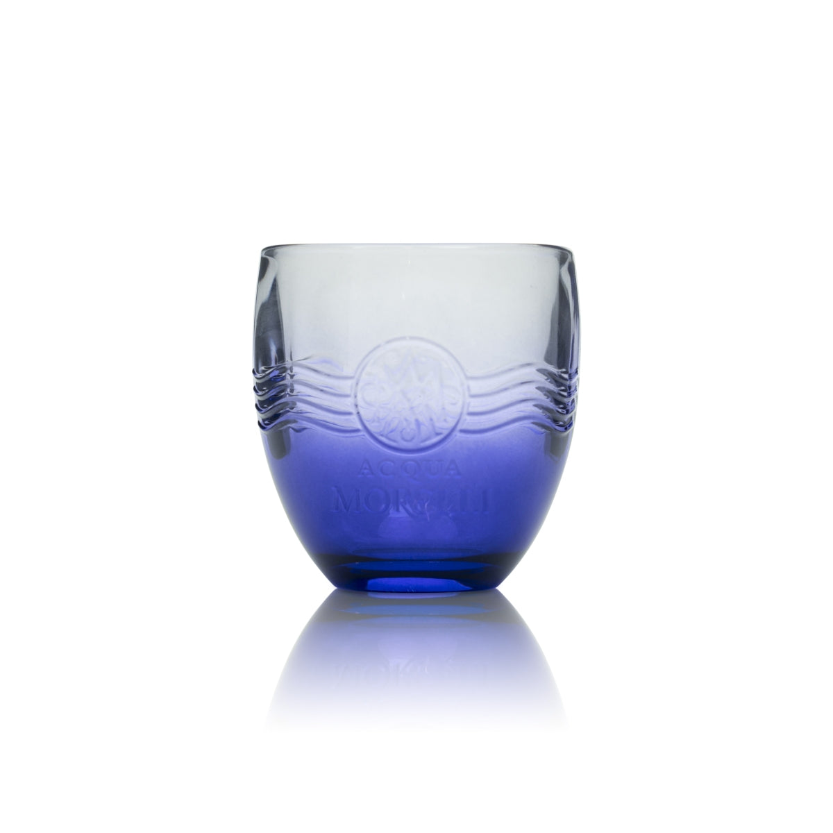 6x Acqua Morelli Wasser Glas 0,25l Tumbler Relief Soda Mineralwasser Gläser blau – Ansicht 2