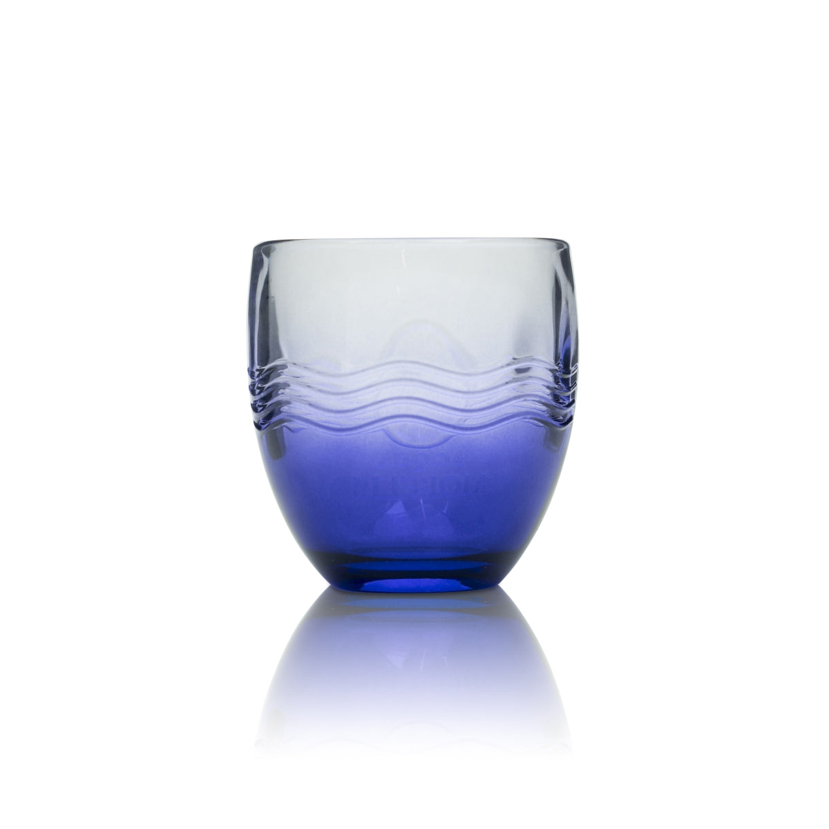 6x Acqua Morelli Wasser Glas 0,25l Tumbler Relief Soda Mineralwasser Gläser blau – Ansicht 3