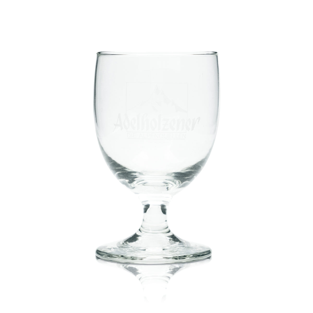 6x Adelholzener Glas 0,2l Pokal Kelch Gläser Mineral Quell Wasser Bayern Sprudel – Ansicht 2