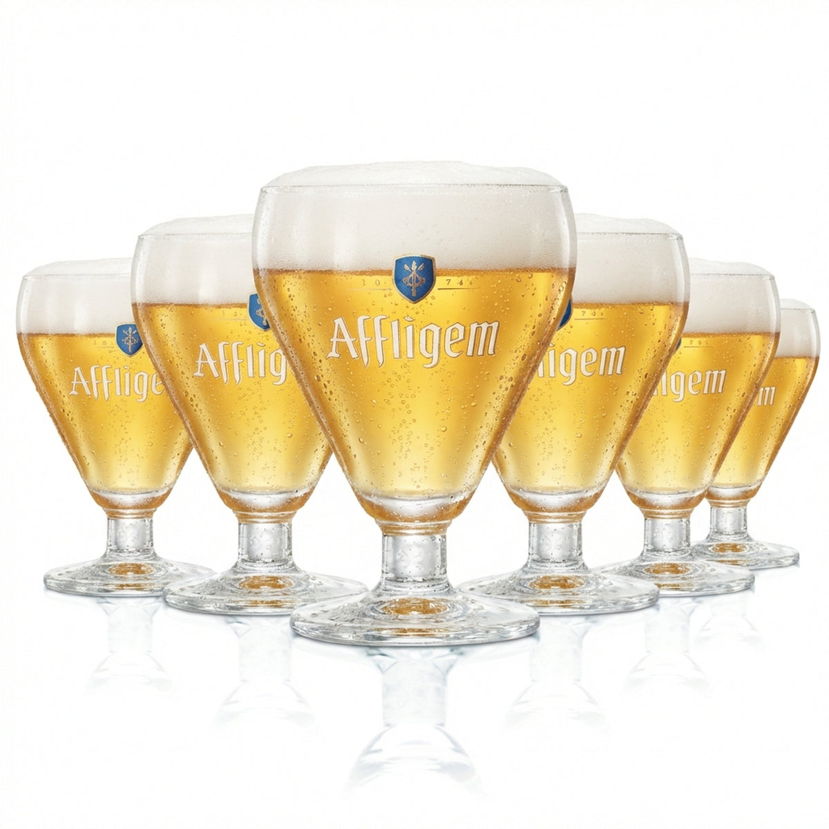 6x Affligem Bier Glas 0,3l Kelch Tulpe Pokal Gläser Gastro Bar Kneipe Craft Pint