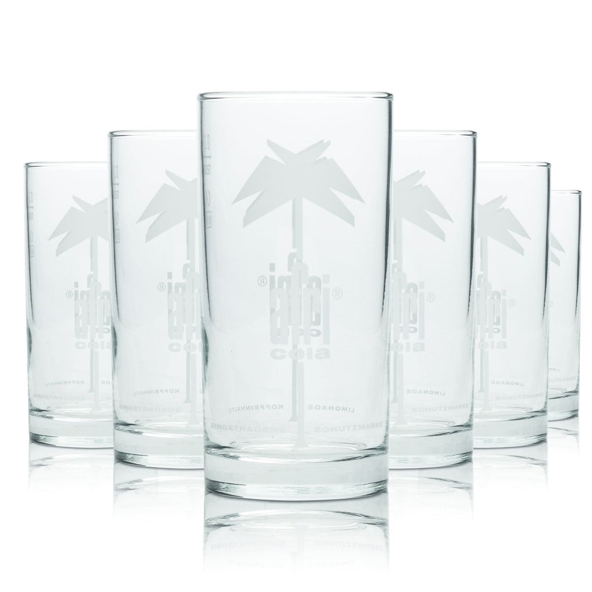 6x Afri Cola Glas Longdrink 0,2l Rastal Becher Gastro Retro Kola Gravur Gläser