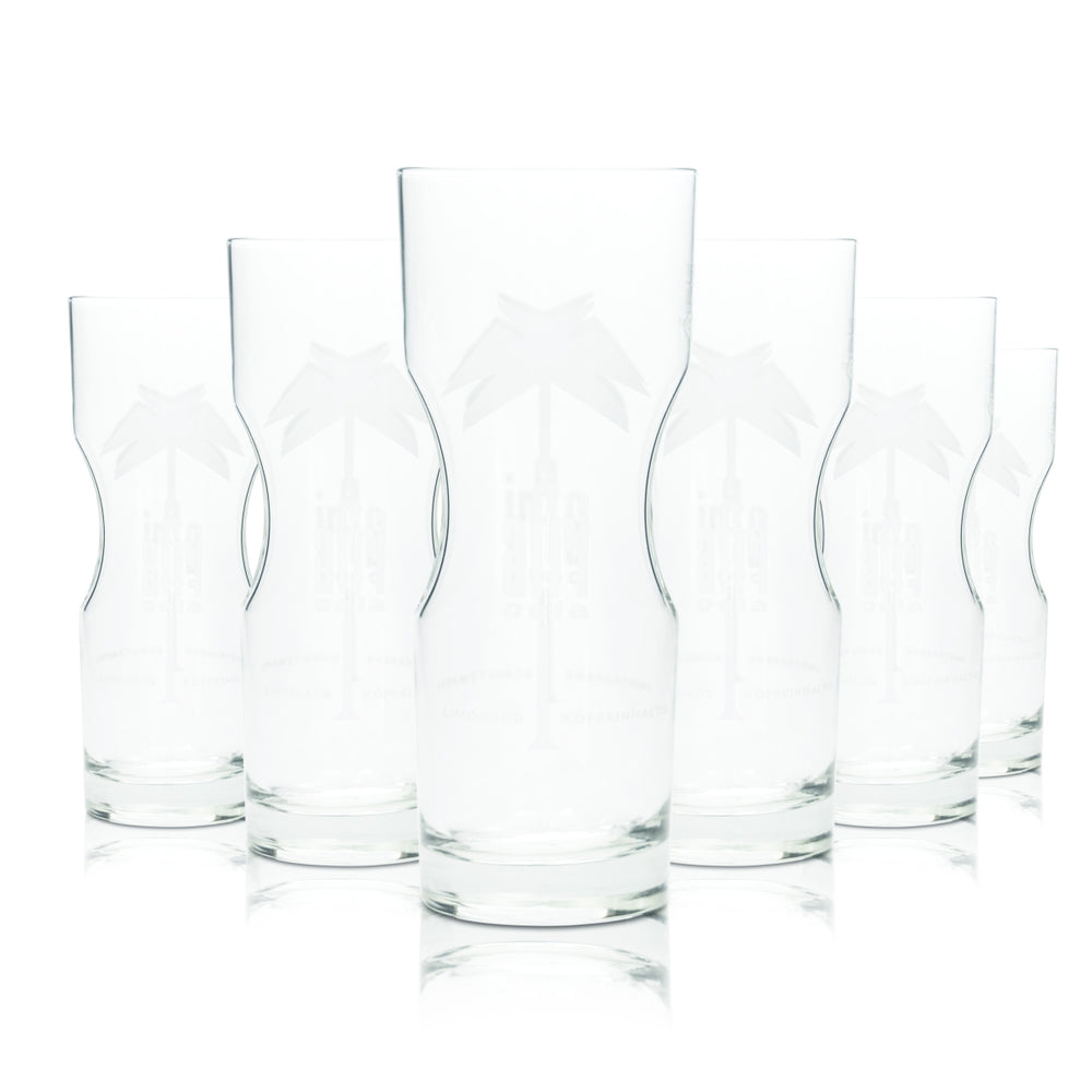 6x Afri Cola Softdrink Glas 0,3l Becher Longdrink Gläser Kontur Gastro Limo
