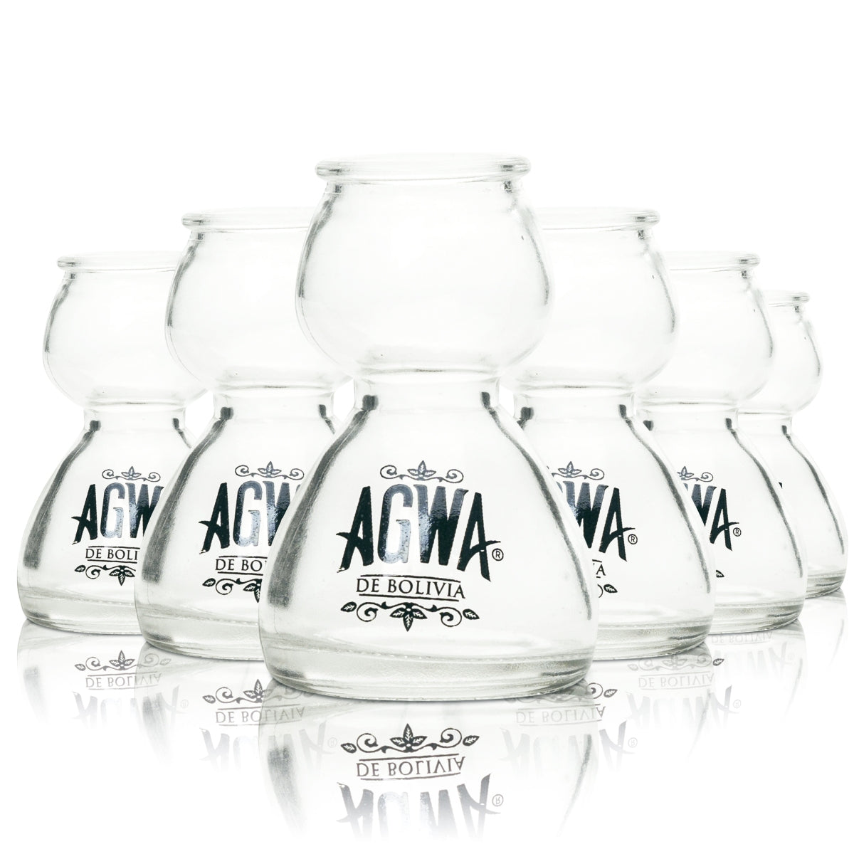 6x Agwa de Bolivia Glas A-Bomb 4cl Shot Babco Long Bomb Gläser Schnaps Kurze