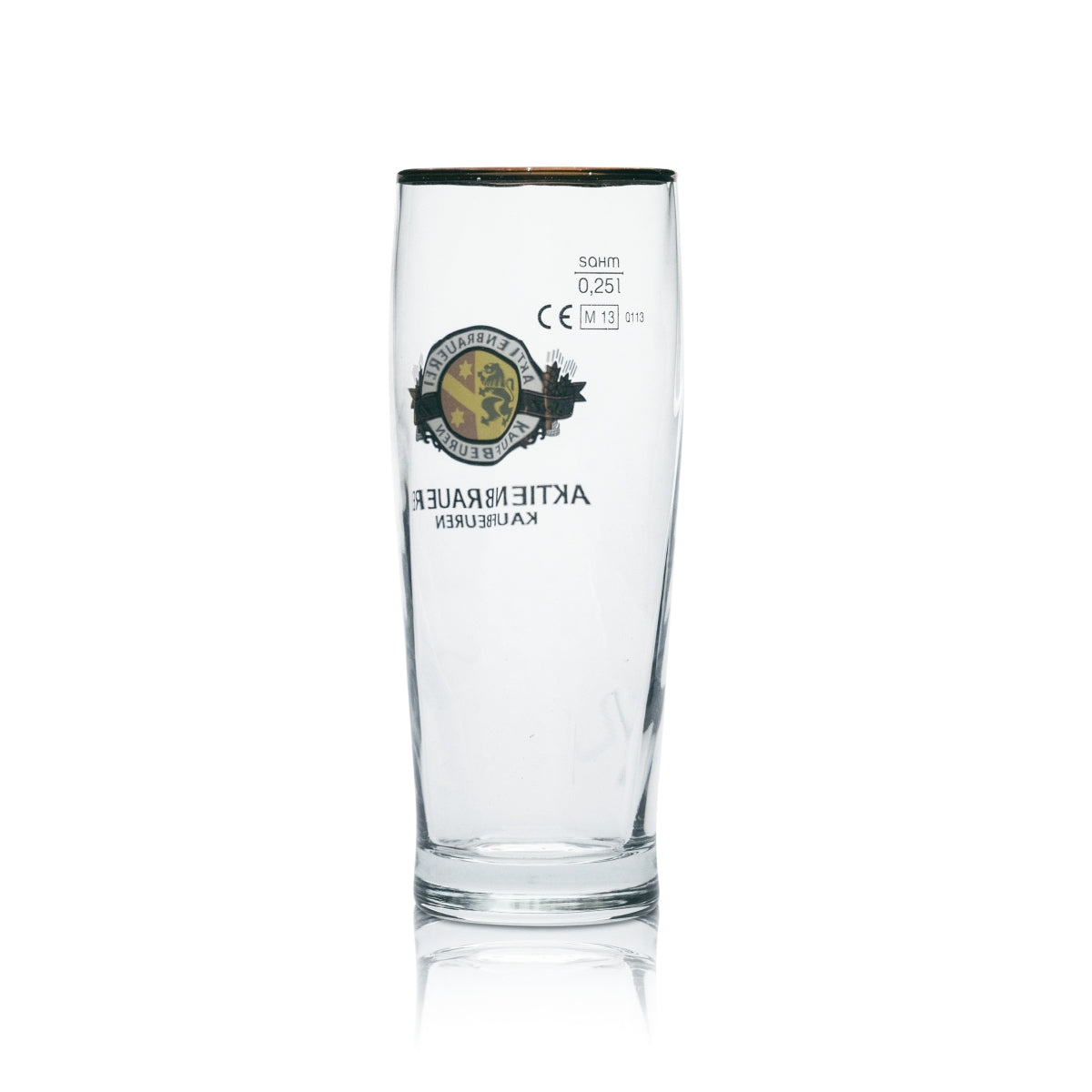 6x Aktienbrauerei Kaufbeuren Bier Glas 0,25l Becher Goldrand Gläser Gastro Bar – Ansicht 3