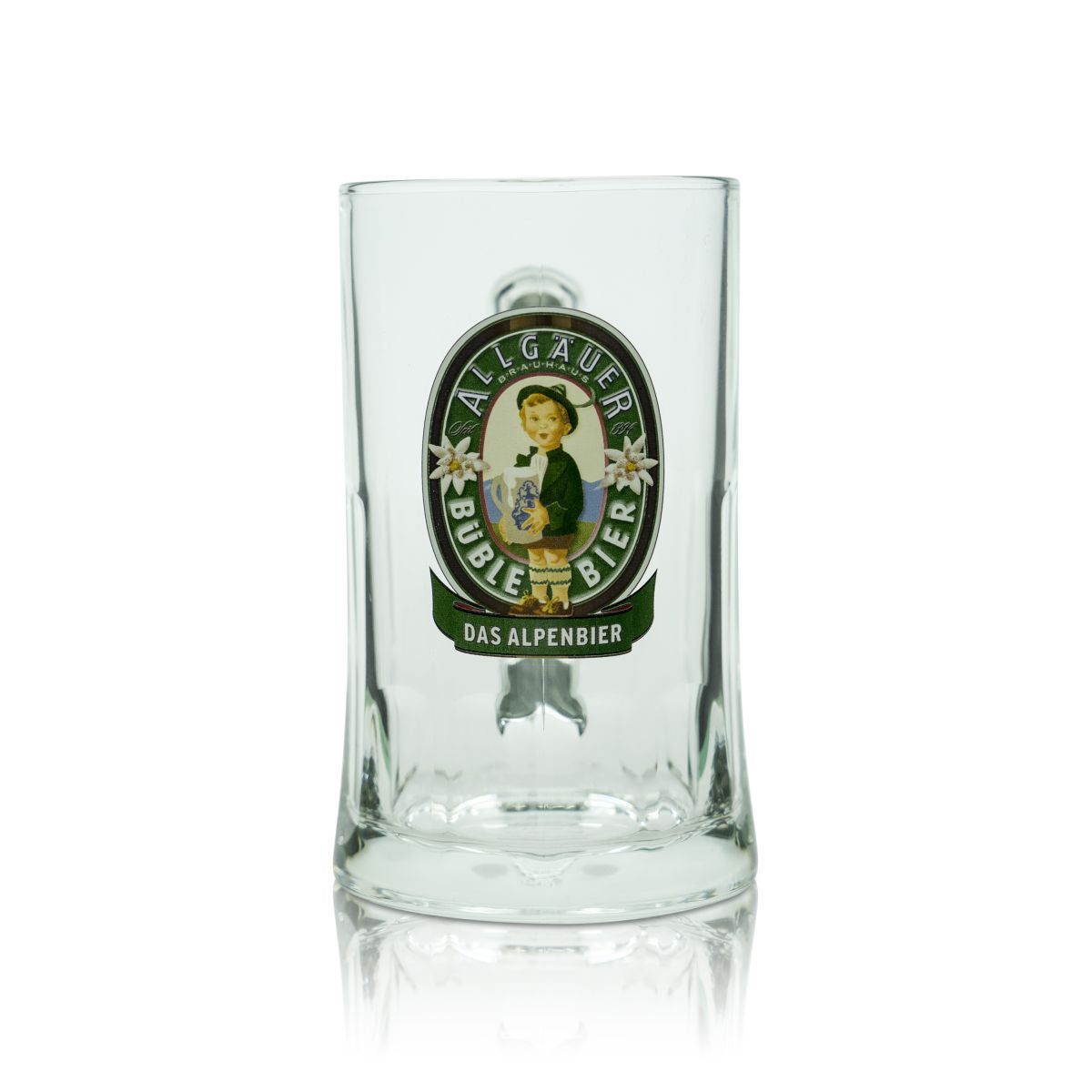6x Allgäuer Büble Bierglas 0,5l Bierkrug Henkelgläser Humpen Seidel Brauerei – Ansicht 2
