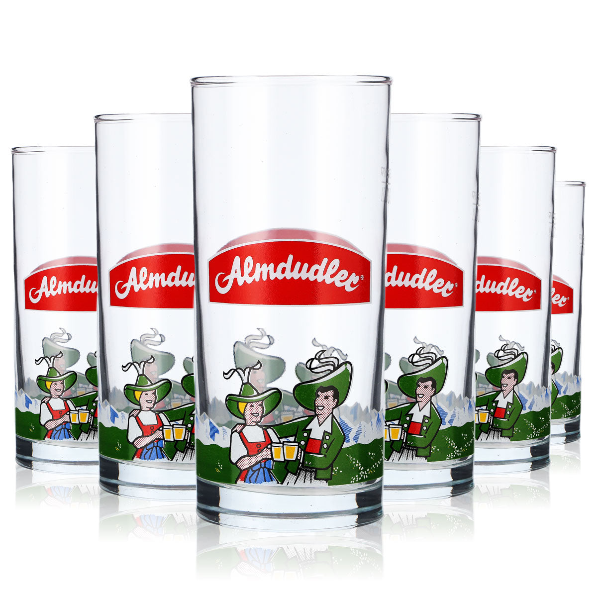 6x Almdudler Softdrink Glas Limoglas Gläser 0,2l Becher Sahm – Ansicht 6