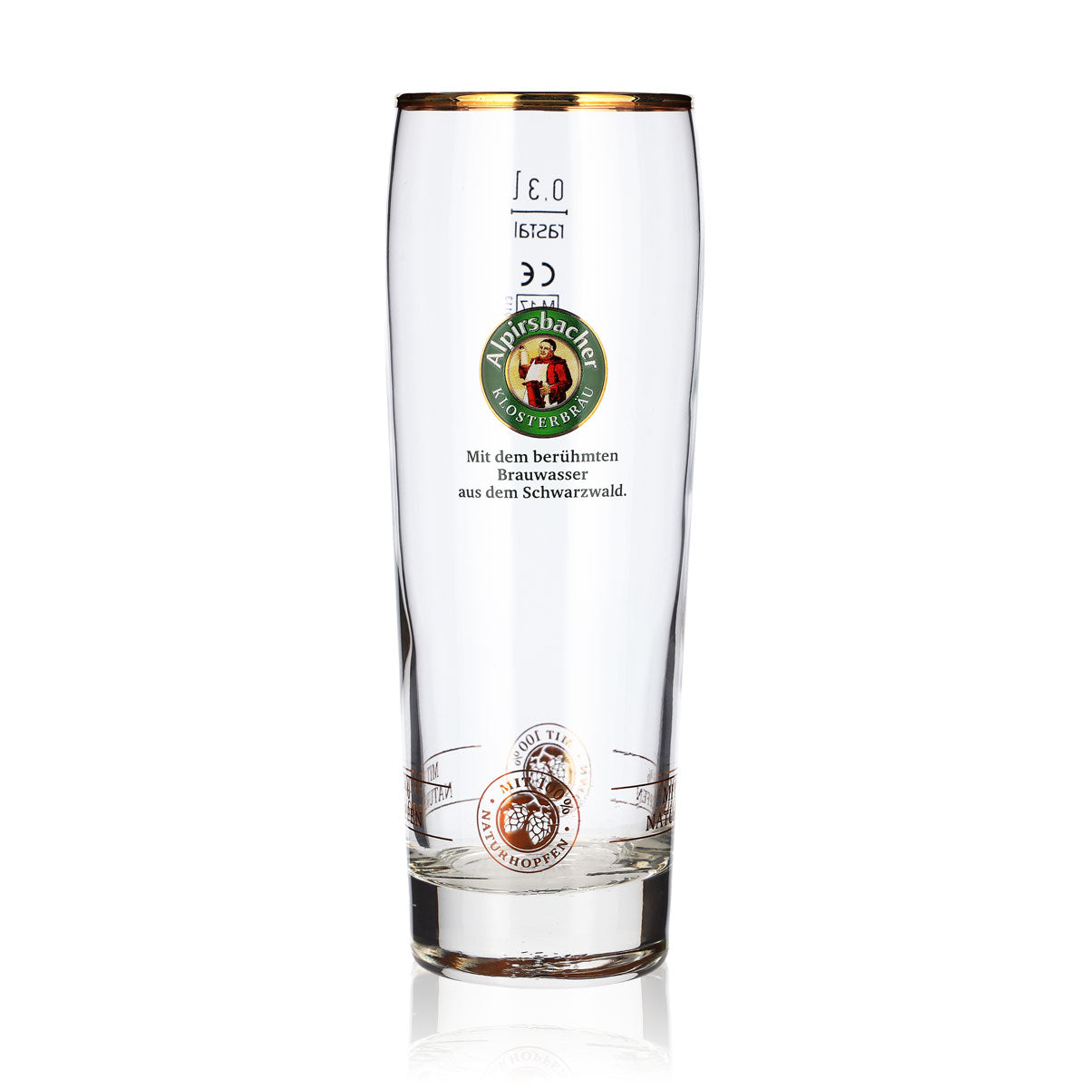 6x Alpirsbacher Bier Glas 0,3l Becher Goldrand Rastal Bierglas Seidel (6er Set) – Ansicht 2