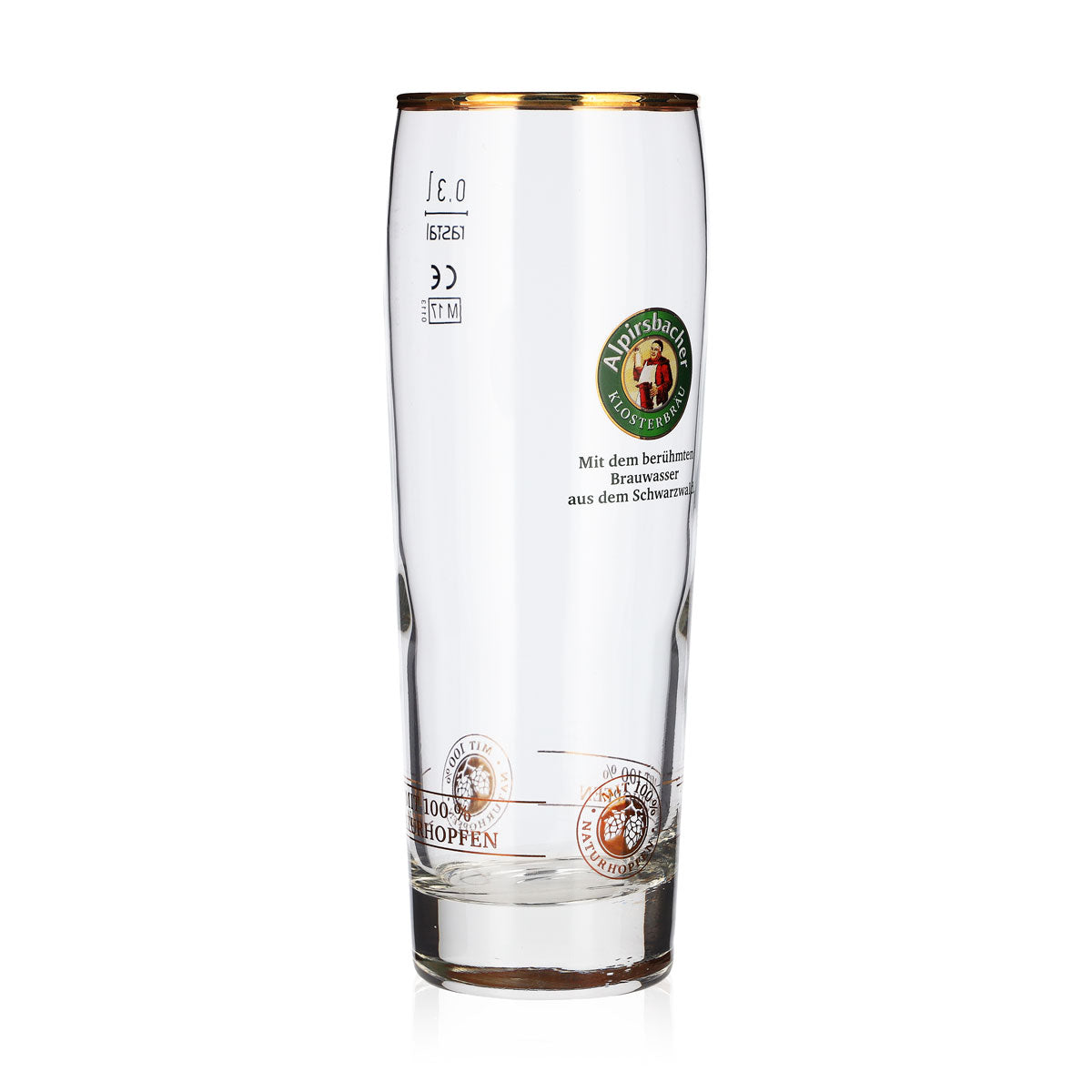 6x Alpirsbacher Bier Glas 0,3l Becher Goldrand Rastal Bierglas Seidel (6er Set) – Ansicht 3