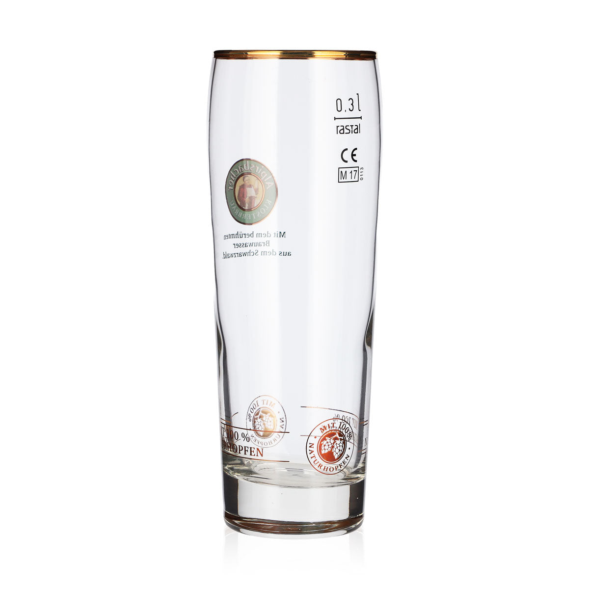 6x Alpirsbacher Bier Glas 0,3l Becher Goldrand Rastal Bierglas Seidel (6er Set) – Ansicht 4