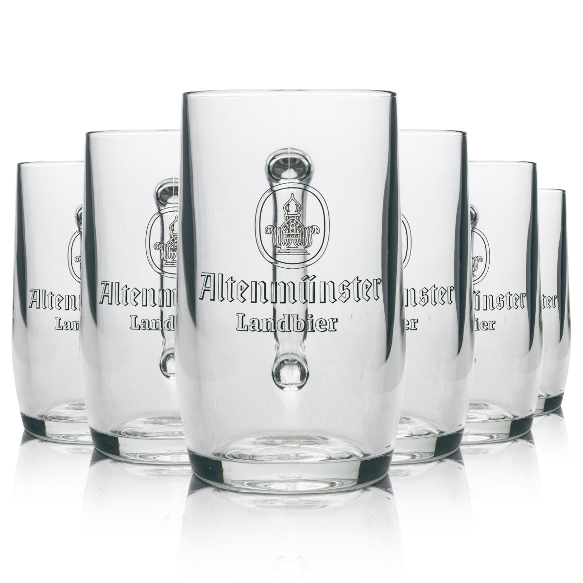 6x Altenmünster Bier Glas Krug einzeln verpackt 0,5l Sahm