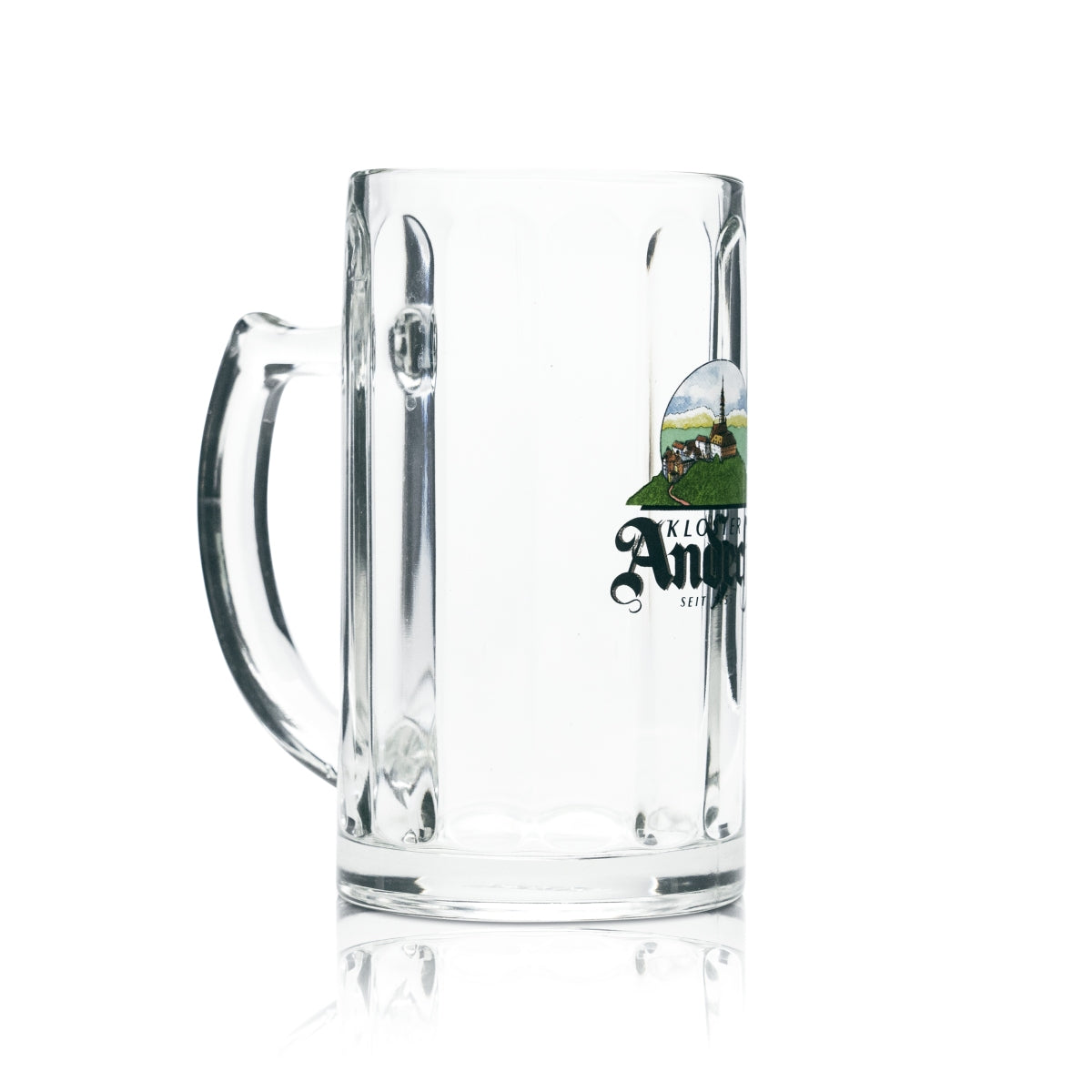 6x Andechs Bier Glas 0,4l Krug Humpen Seidel Kontur Gläser Brauerei Gastro Beer – Ansicht 3