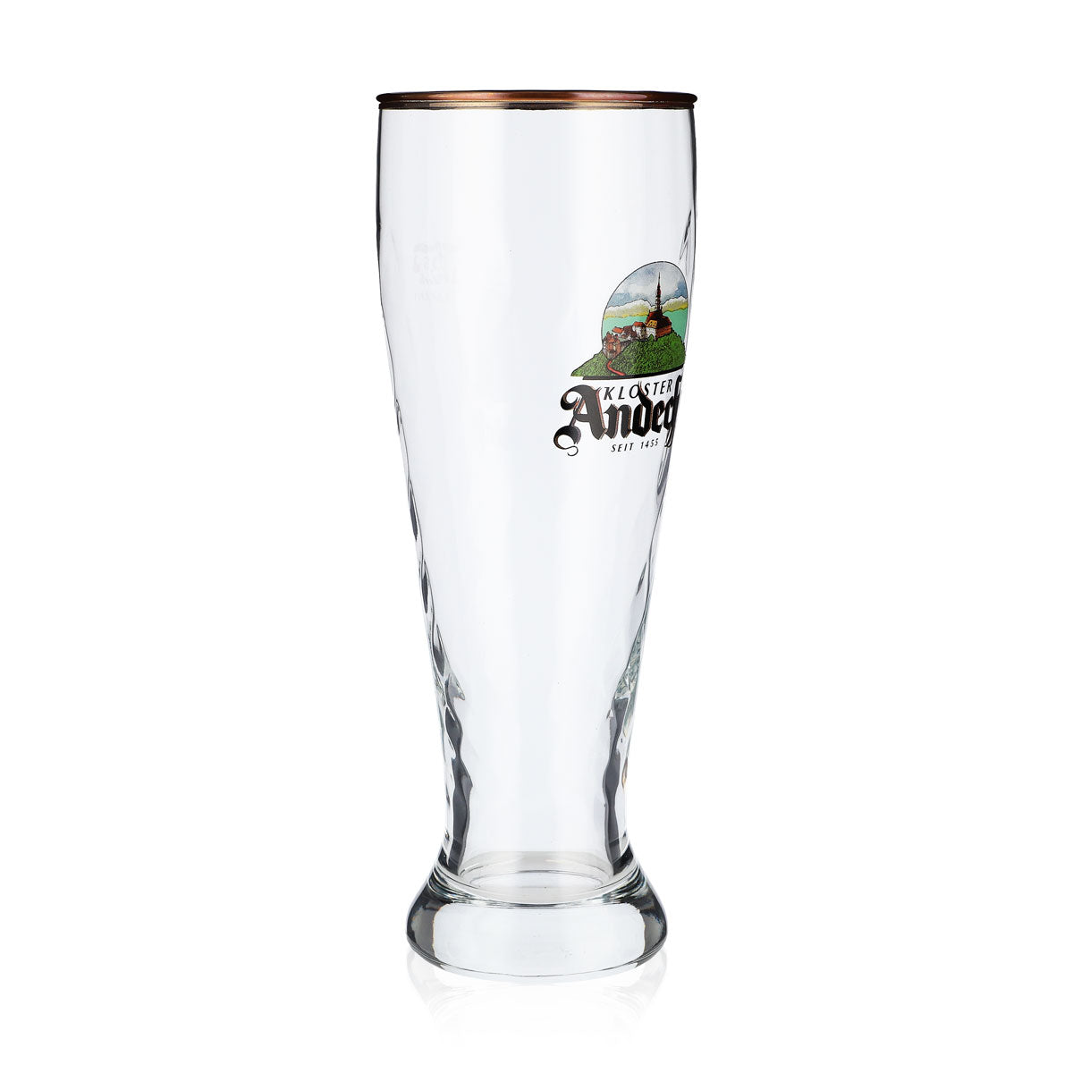 6x Andechs Bier Glas 0,5l Biergläser Gläser Weißbierglas Silberrand – Ansicht 3