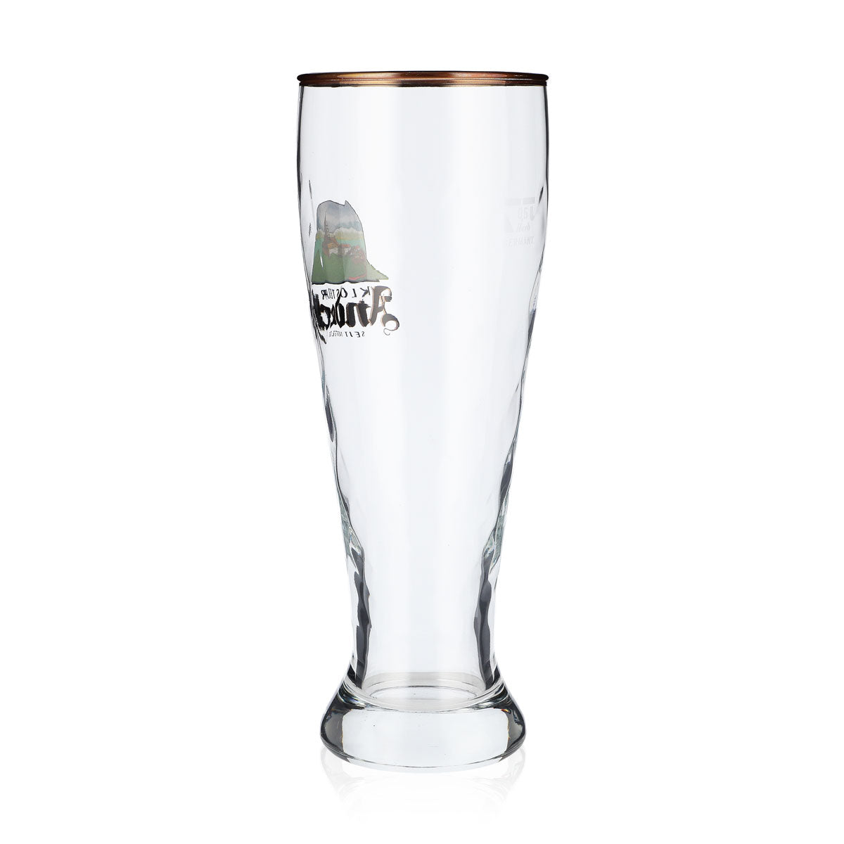 6x Andechs Bier Glas 0,5l Biergläser Gläser Weißbierglas Silberrand – Ansicht 4