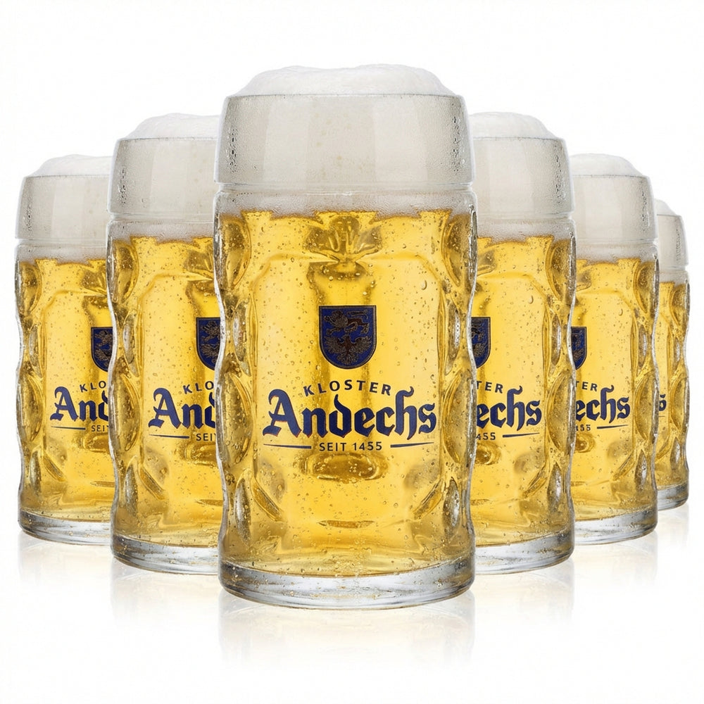6x Andechs Bier Glas 0,5l Bierkrug Bierseidel Bierhumpen