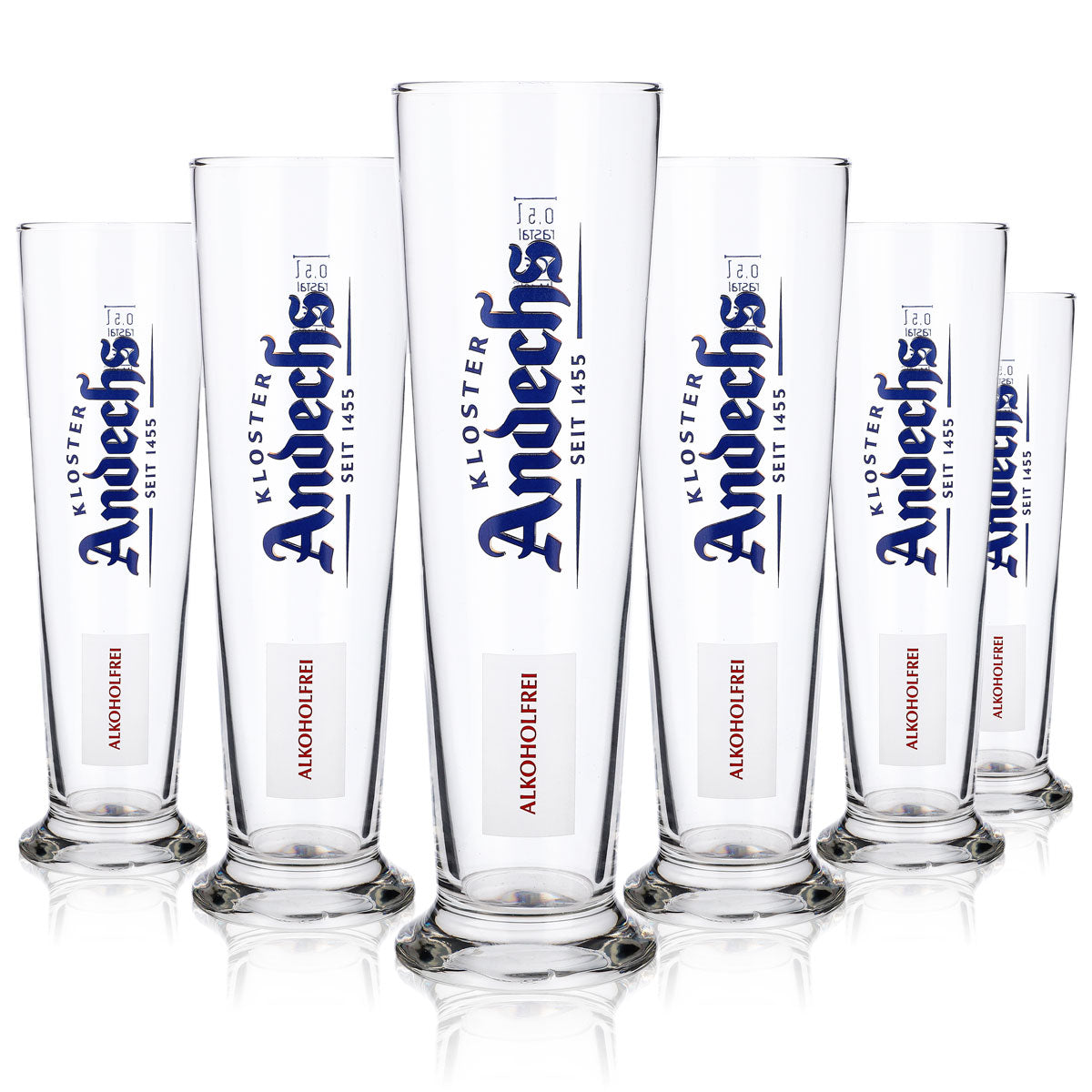 6x Andechs Bierglas Gläser 0,5l Weißbierglas Alkoholfrei Rastal – Ansicht 6