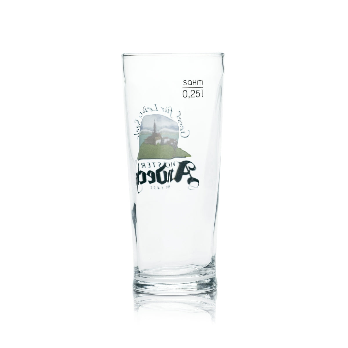 6x Andechs Glas 0,25l Bier Becher Stange Gläser Klosterbrauerei Bockbier Gastro – Ansicht 3