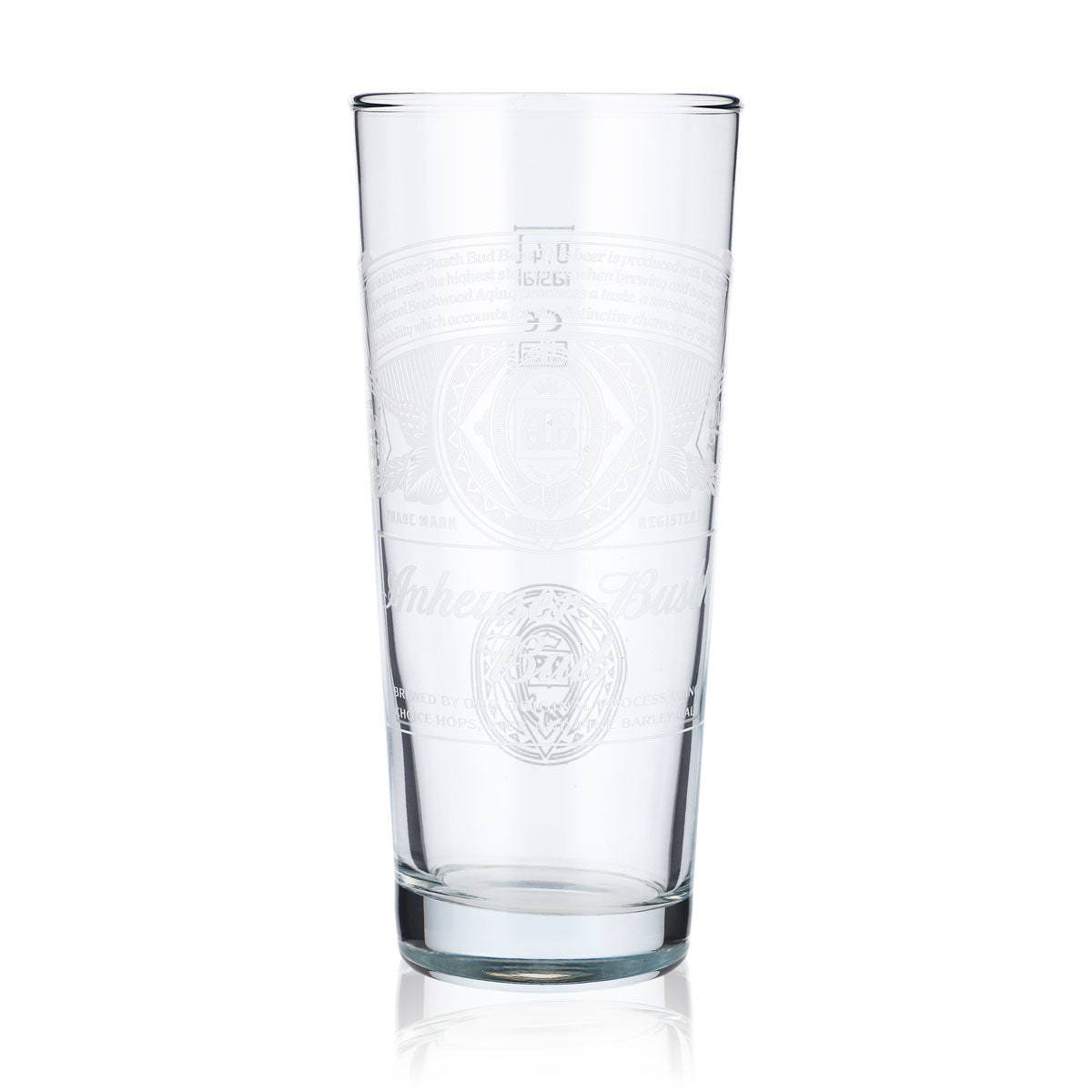 6x Anheuser-Busch Bud Bier Glas 0,4l Becher weißes Logo Frankonia – Ansicht 2