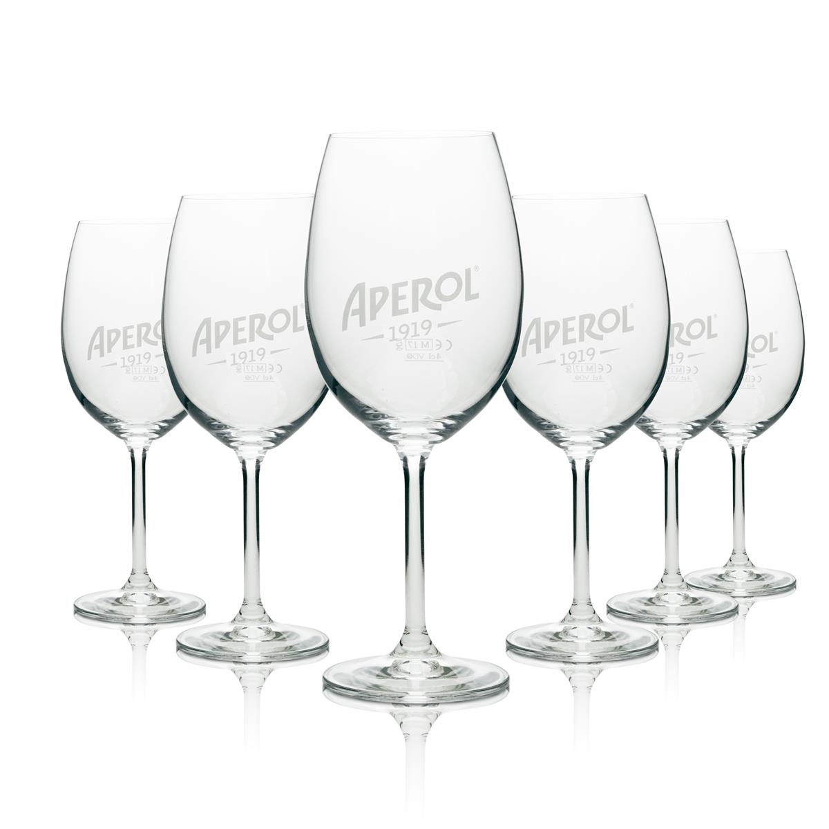 6x Aperol Aperitif Glas Weinglas Aperol 1909