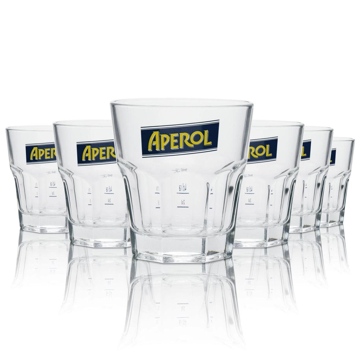6x Aperol Likör Glas Tumbler neues Logo