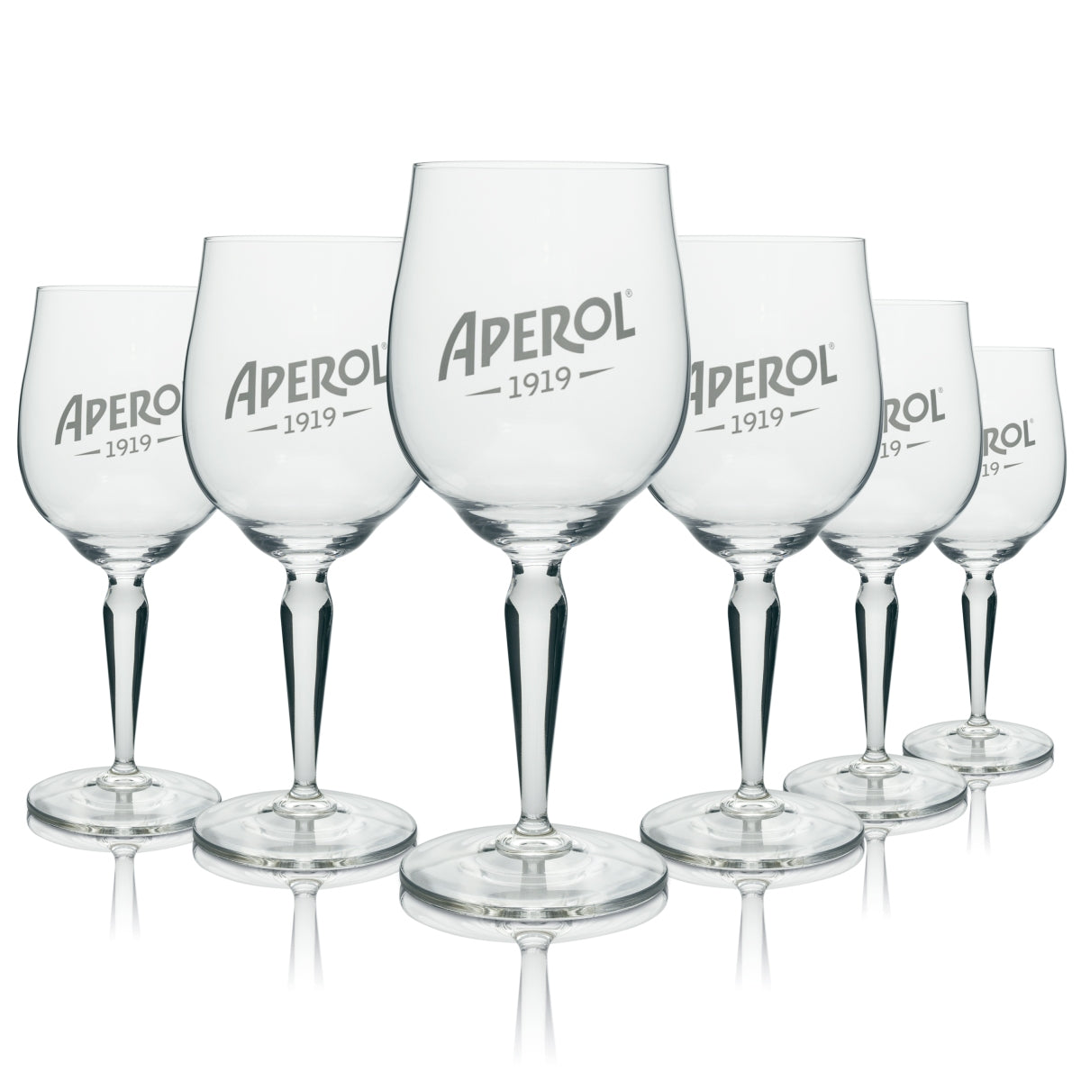 6x Aperol Spritz Signature Glas 0,53l Seltenes Altes 1919 Logo Calice Aperitif Gläser