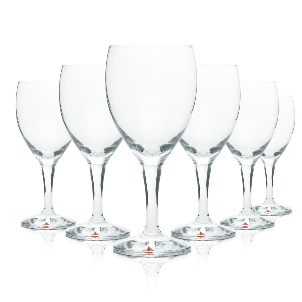 6x Apollinaris Glas 0,2l Flöte Kelch Stiel Gläser Mineral Wasser Sprudel Gastro