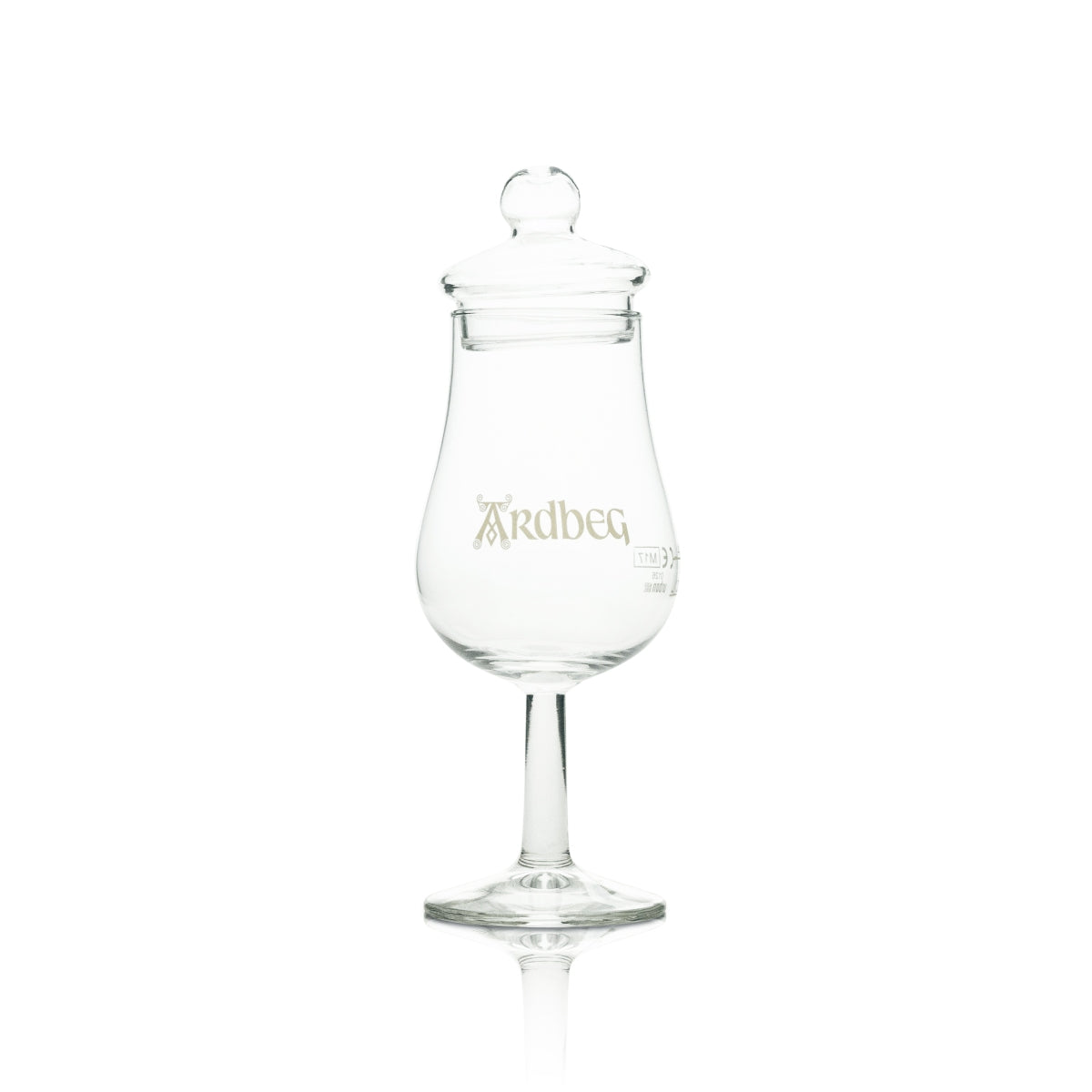 6x Ardbeg Whiskey Glas Tasting 4cl mit Deckel Logo weiß Urban Bar – Ansicht 2
