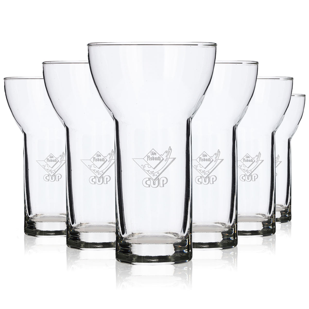 6x Asbach Uralt Likör Glas 0,42l Likörgläser Das besondere "Cupglas"