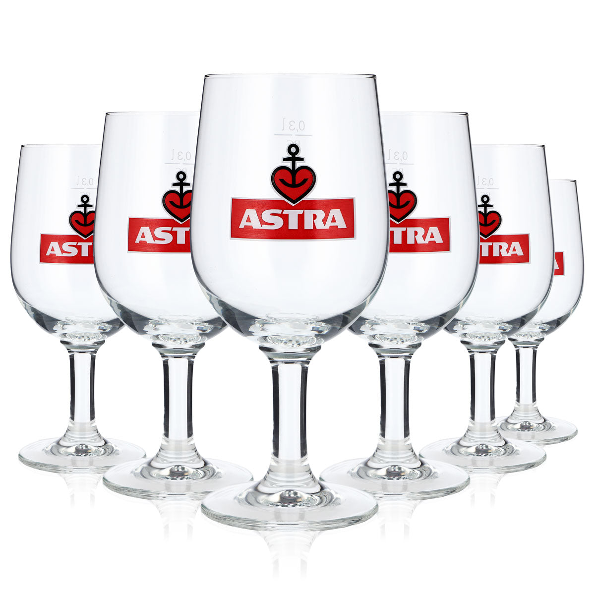 6x Astra Bier Biergläser Pokalgläser Tulpenglas 0,3 l hoch die Tulpen RC – Ansicht 5