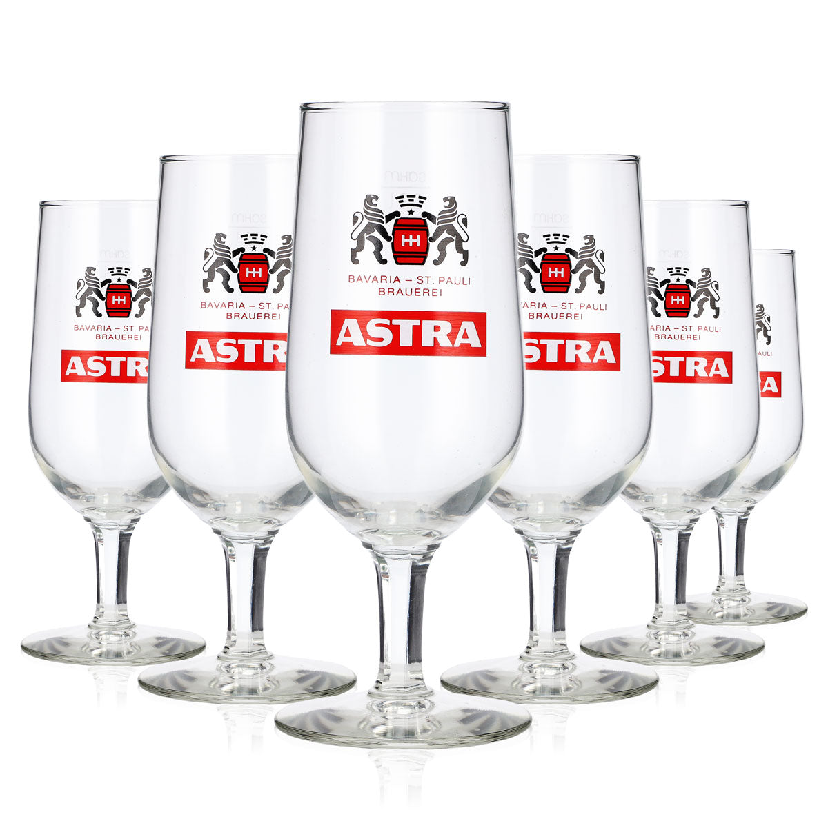 6x Astra Bier Glas 0,2l Tulpe St.Pauli Sahm Bierglas Pokalglas