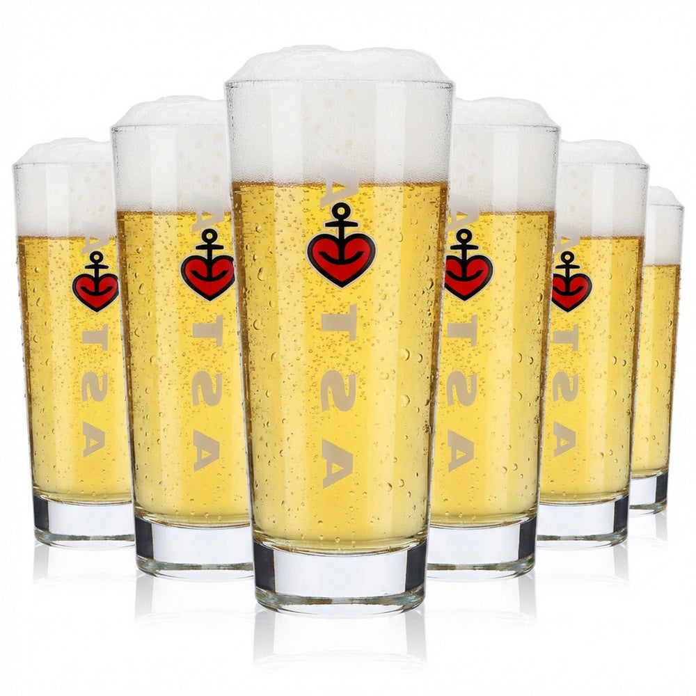 6x Astra Bier Glas Biergläser Gläser 0,3l Becher Tumbler Kiez Hamburg Frankonia