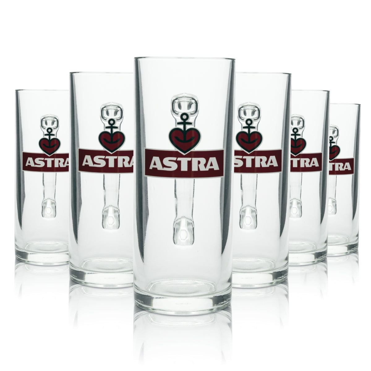 6x Astra Bierglas Krug 0,5l Humpen Gläser Set Kiez Hamburg Brauerei Kneipe Bar – Ansicht 4