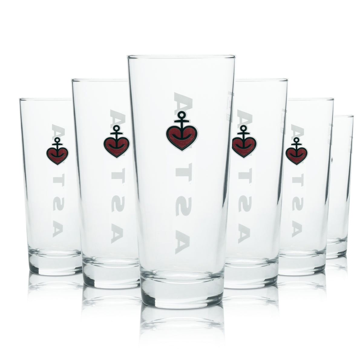 6x Astra Glas 0,2l Willy Becher Stange Bier Gläser Gastro Geeicht Kiez Hamburg